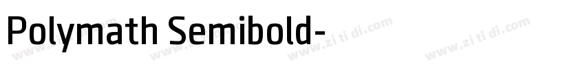 Polymath Semibold字体转换